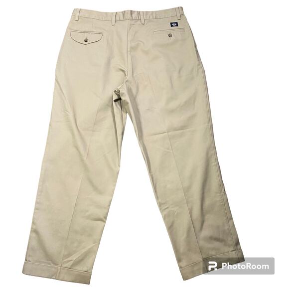 Dockers Classic Fit Pants Mens Chino Pleated Beige Straight Leg Size 38X29 - Picture 6 of 7